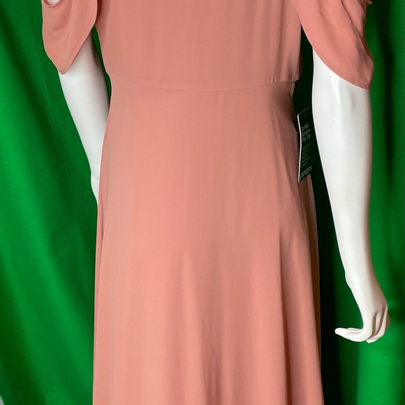 EXPRESS Flutter Ruffle Apricot Maxi Dress Size 4 - Picture 4 of 8